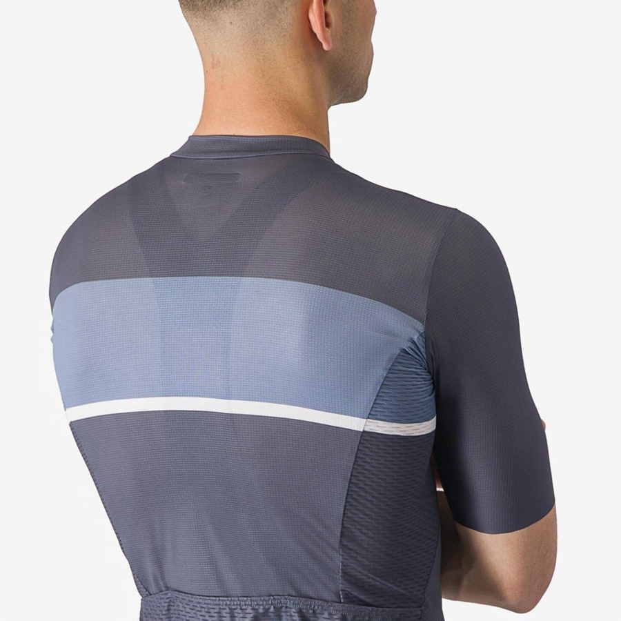 Castelli TRADIZIONE Trikot Herren Blau Hellgrau Blau | 69875-AMVX