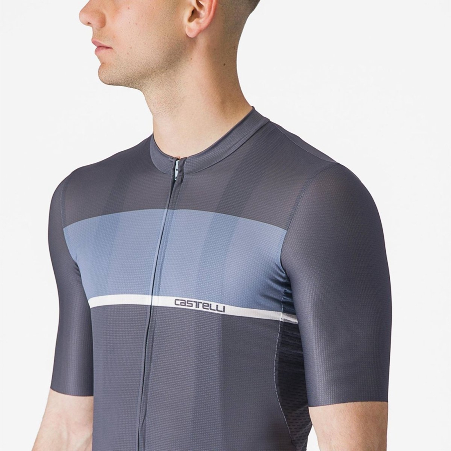 Castelli TRADIZIONE Trikot Herren Blau Hellgrau Blau | 69875-AMVX