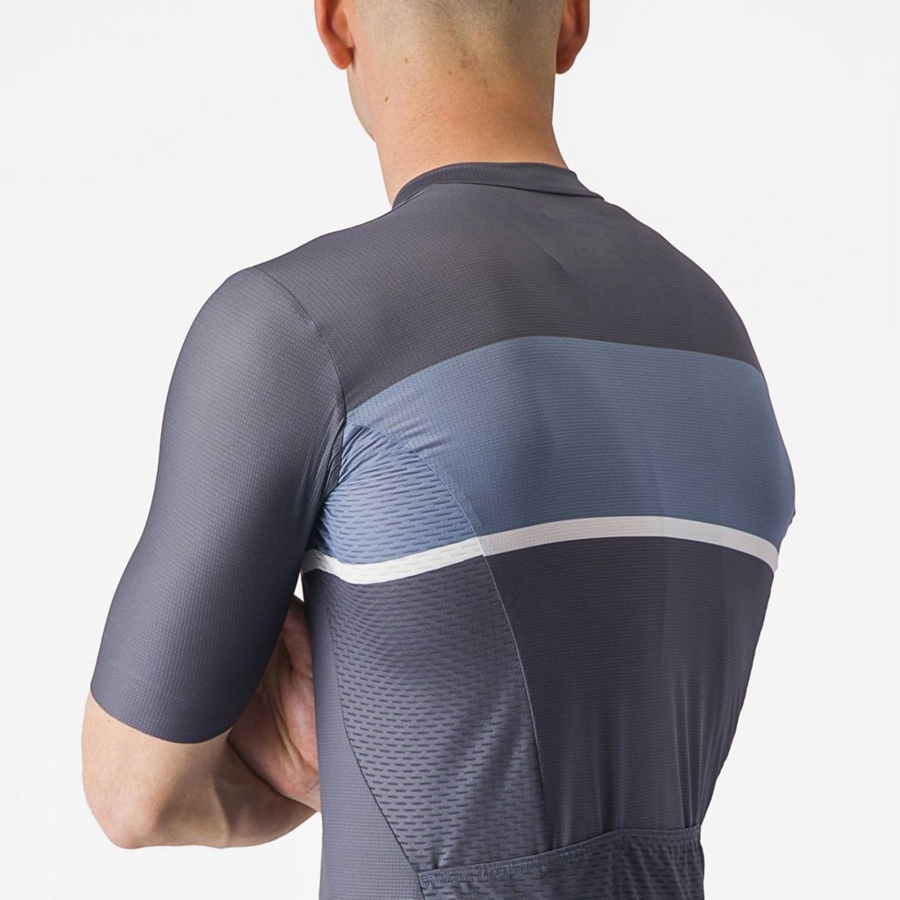 Castelli TRADIZIONE Trikot Herren Blau Hellgrau Blau | 69875-AMVX