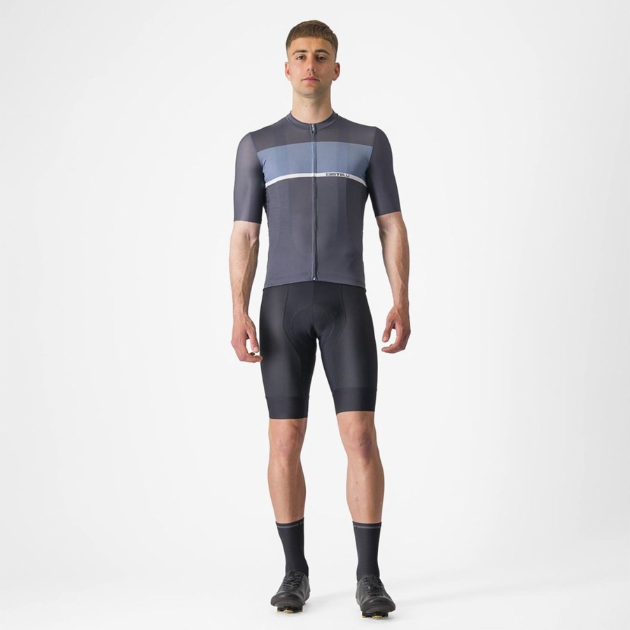 Castelli TRADIZIONE Trikot Herren Blau Hellgrau Blau | 69875-AMVX