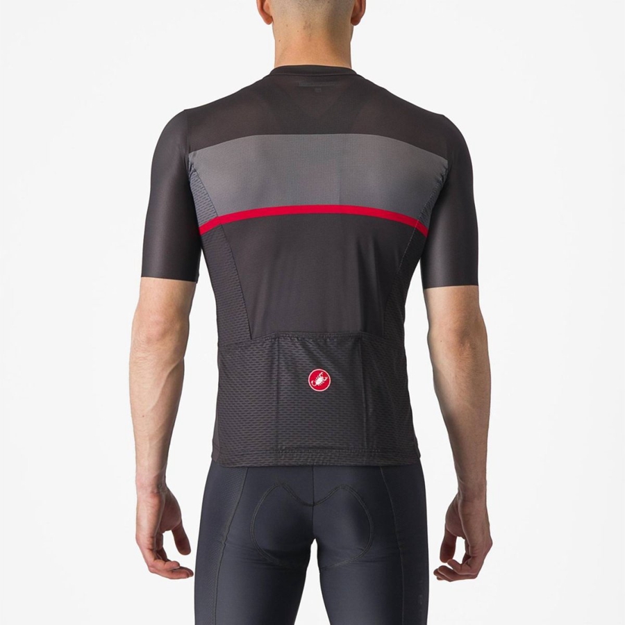 Castelli TRADIZIONE Trikot Herren Schwarz Dunkelgrau Rot | 31046-URIX