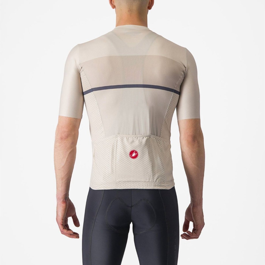 Castelli TRADIZIONE Trikot Herren Silber Blau | 07259-XNPL