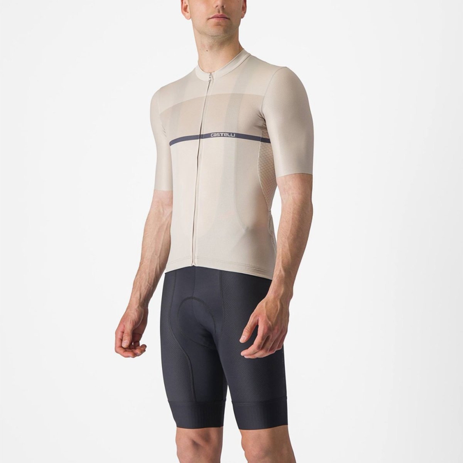 Castelli TRADIZIONE Trikot Herren Silber Blau | 07259-XNPL