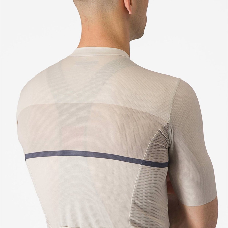 Castelli TRADIZIONE Trikot Herren Silber Blau | 07259-XNPL