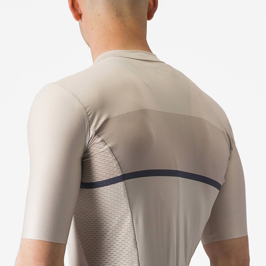 Castelli TRADIZIONE Trikot Herren Silber Blau | 07259-XNPL