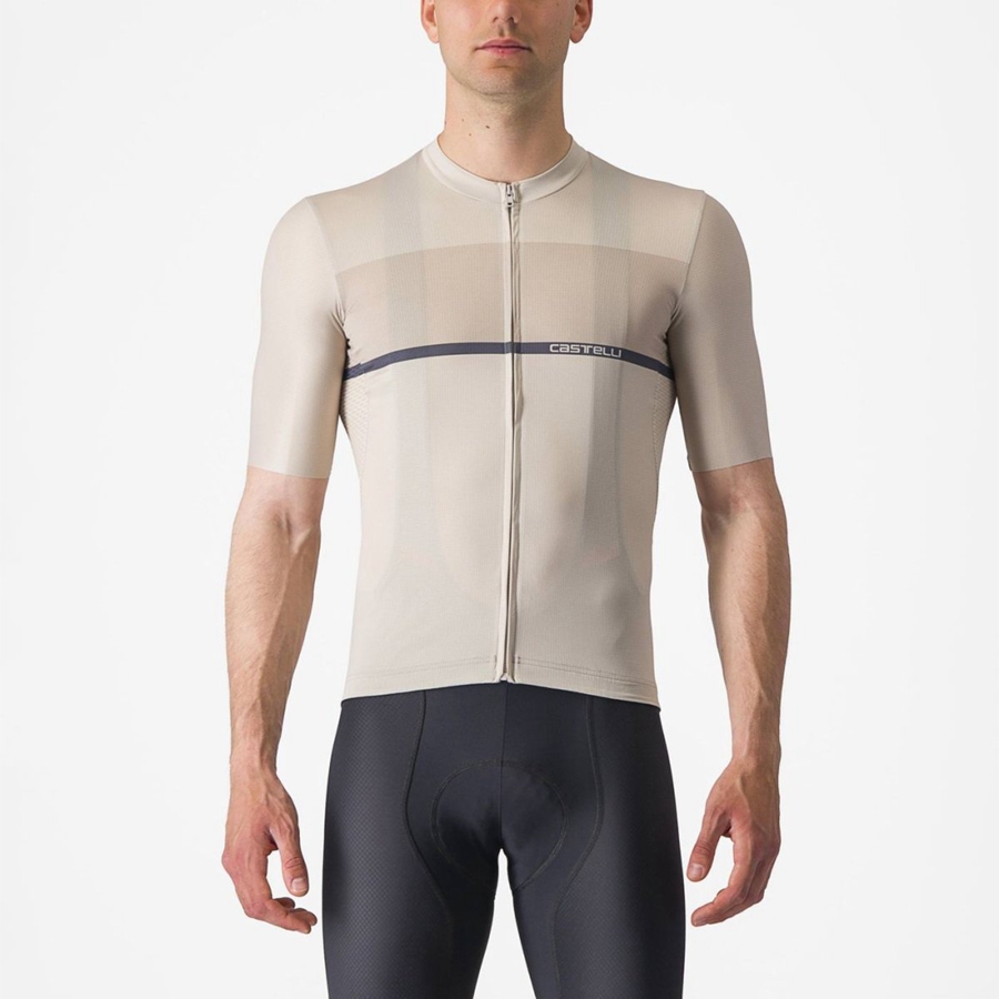 Castelli TRADIZIONE Trikot Herren Silber Blau | 07259-XNPL