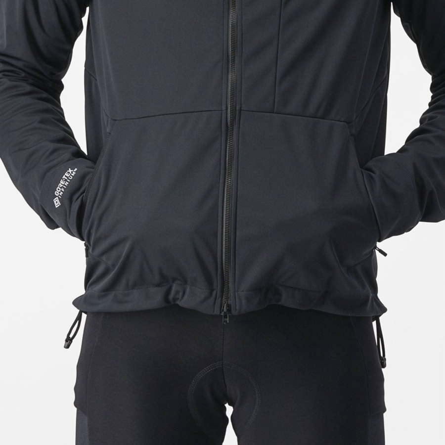 Castelli TRAIL HOODIE Jacken Herren Schwarz | 05648-VUYC