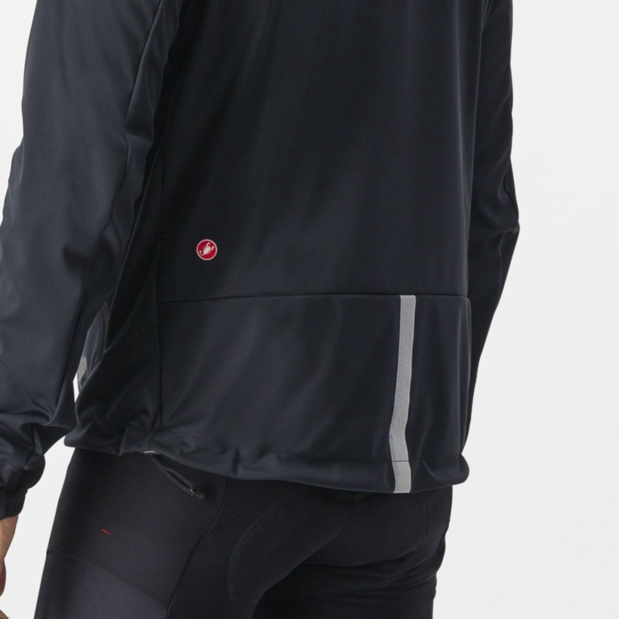 Castelli TRAIL HOODIE Jacken Herren Schwarz | 05648-VUYC