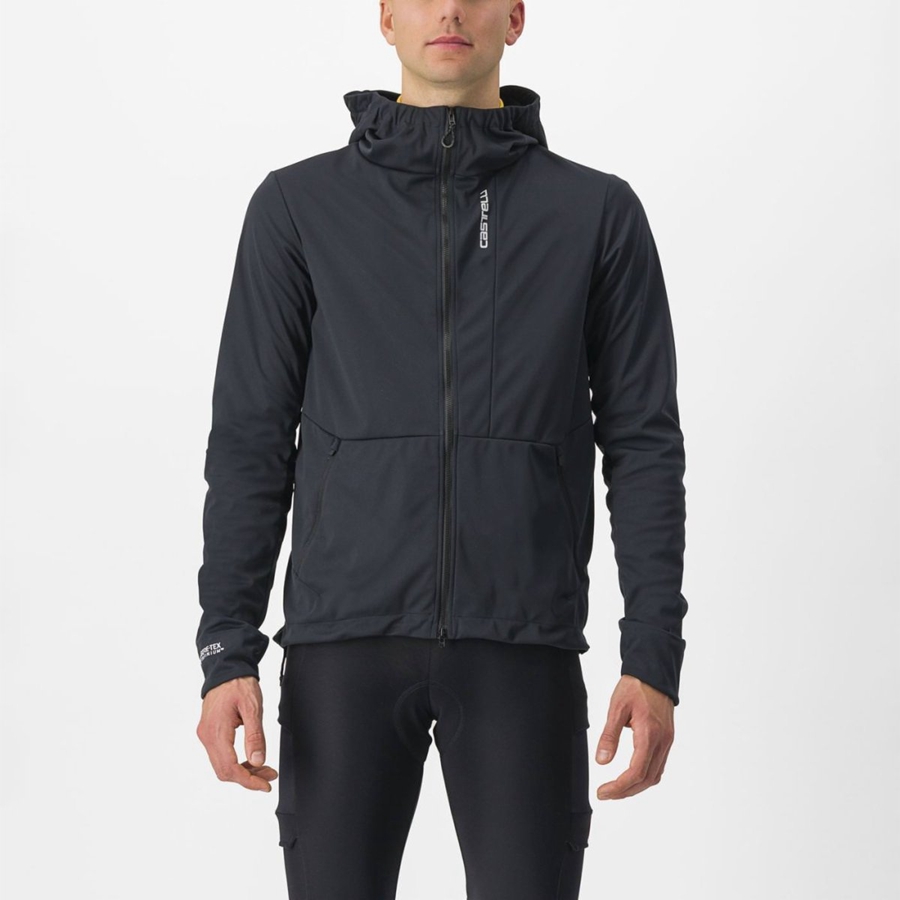 Castelli TRAIL HOODIE Jacken Herren Schwarz | 05648-VUYC