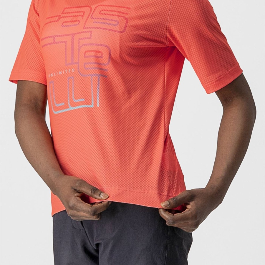 Castelli TRAIL TECH W TEE Trikot Damen Koralle | 61250-RWPK