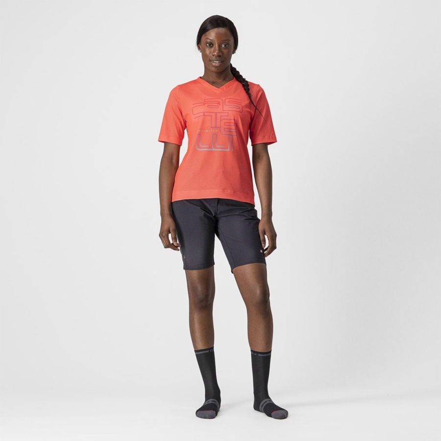 Castelli TRAIL TECH W TEE Trikot Damen Koralle | 61250-RWPK