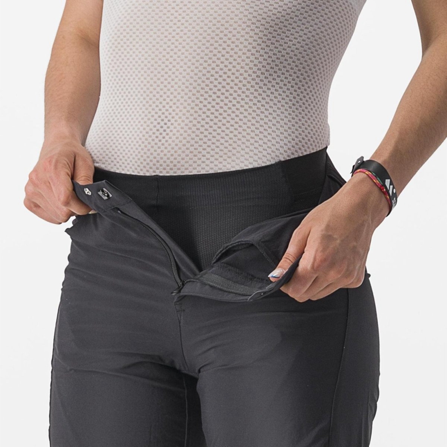 Castelli TRAIL W LINER Kurze Hose Damen Schwarz | 15943-IEMN