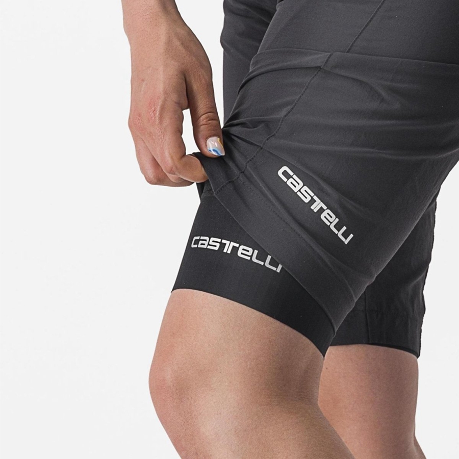 Castelli TRAIL W LINER Kurze Hose Damen Schwarz | 15943-IEMN