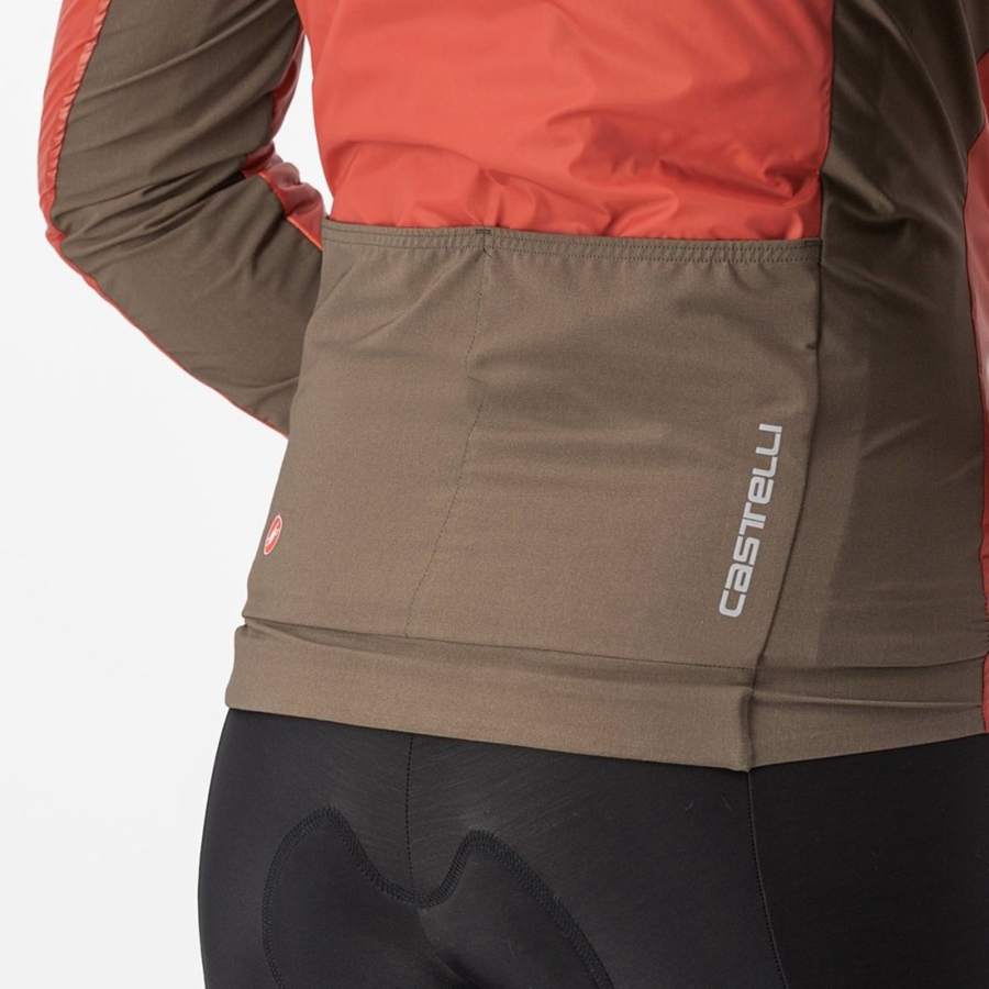 Castelli UNLIMITED 2 W PUFFY Jacken Damen Rot Silber Grau | 54796-EHRW