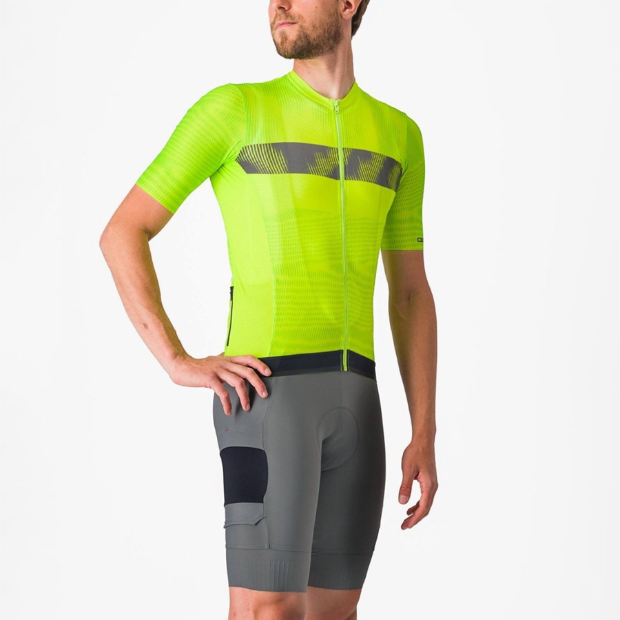 Castelli UNLIMITED ENDURANCE Trikot Herren Hellgrün Dunkelgrau | 71638-ISNV