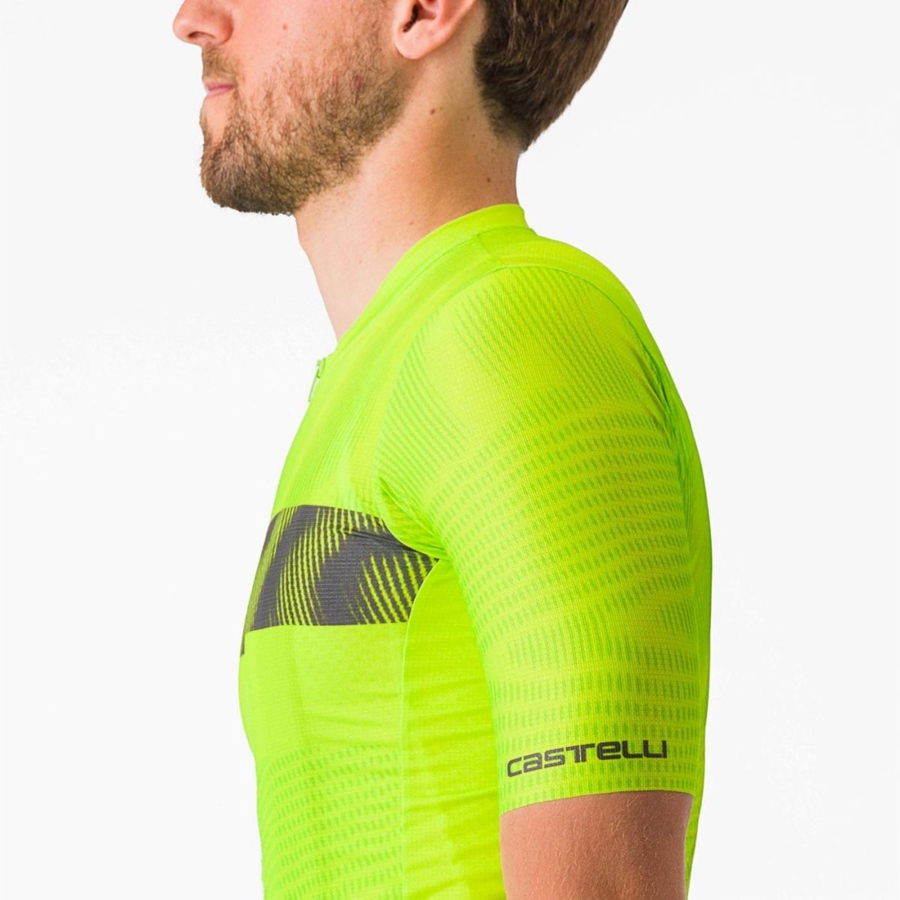 Castelli UNLIMITED ENDURANCE Trikot Herren Hellgrün Dunkelgrau | 71638-ISNV