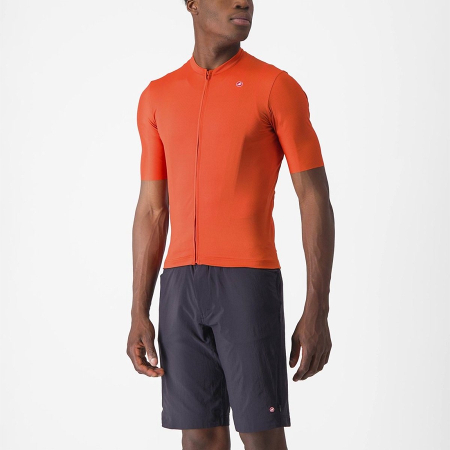 Castelli UNLIMITED ENTRATA 2 Trikot Herren Orange Rot Grau | 17482-TOLV