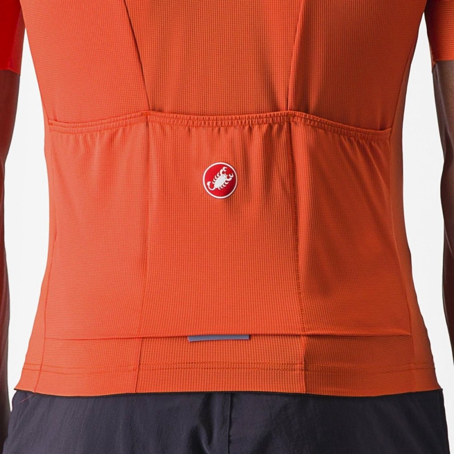 Castelli UNLIMITED ENTRATA 2 Trikot Herren Orange Rot Grau | 17482-TOLV