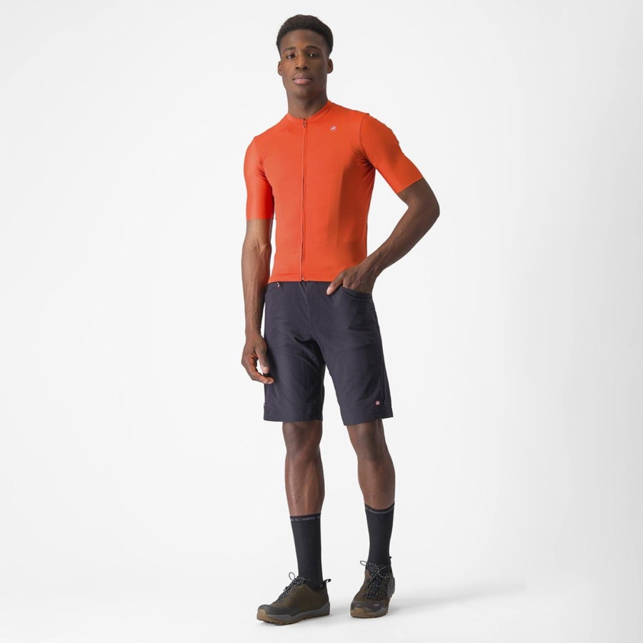 Castelli UNLIMITED ENTRATA 2 Trikot Herren Orange Rot Grau | 17482-TOLV