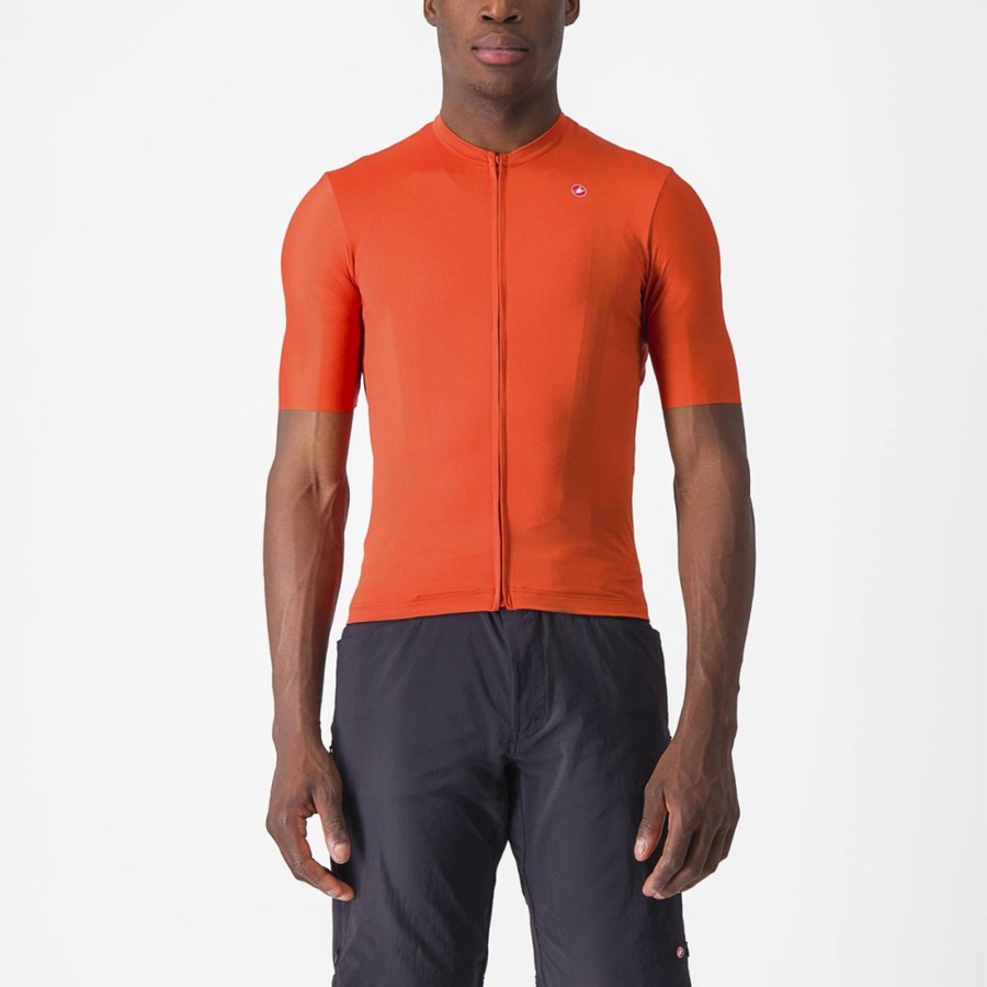 Castelli UNLIMITED ENTRATA 2 Trikot Herren Orange Rot Grau | 17482-TOLV