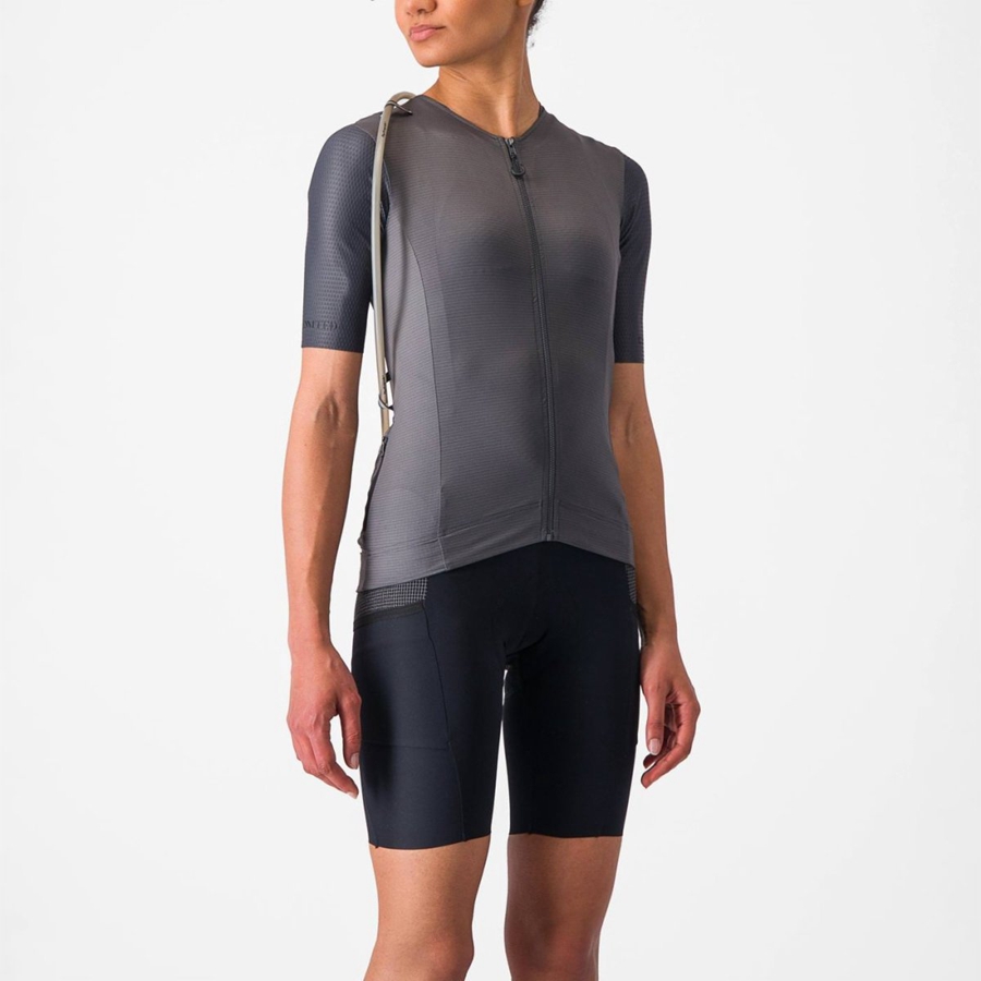 Castelli UNLIMITED PRO W Trikot Damen Dunkelgrau | 15976-PQHU