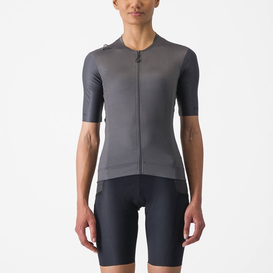 Castelli UNLIMITED PRO W Trikot Damen Dunkelgrau | 15976-PQHU