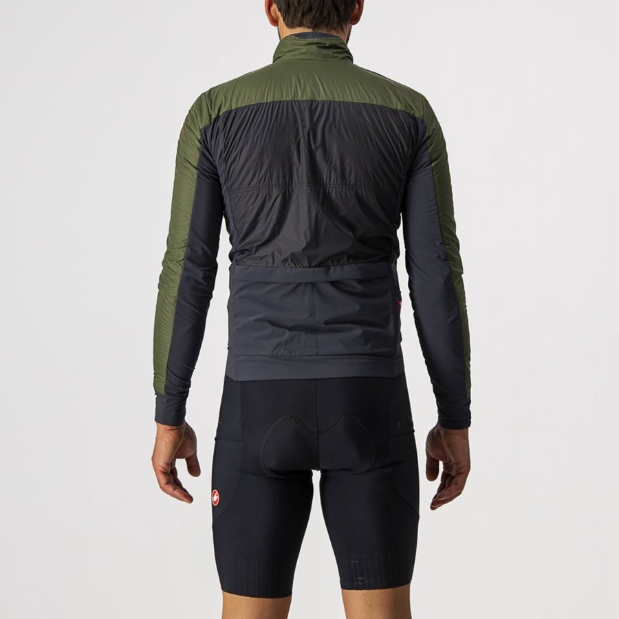 Castelli UNLIMITED PUFFY Jacken Herren Hellgrün Dunkelgrau | 76154-IMSY