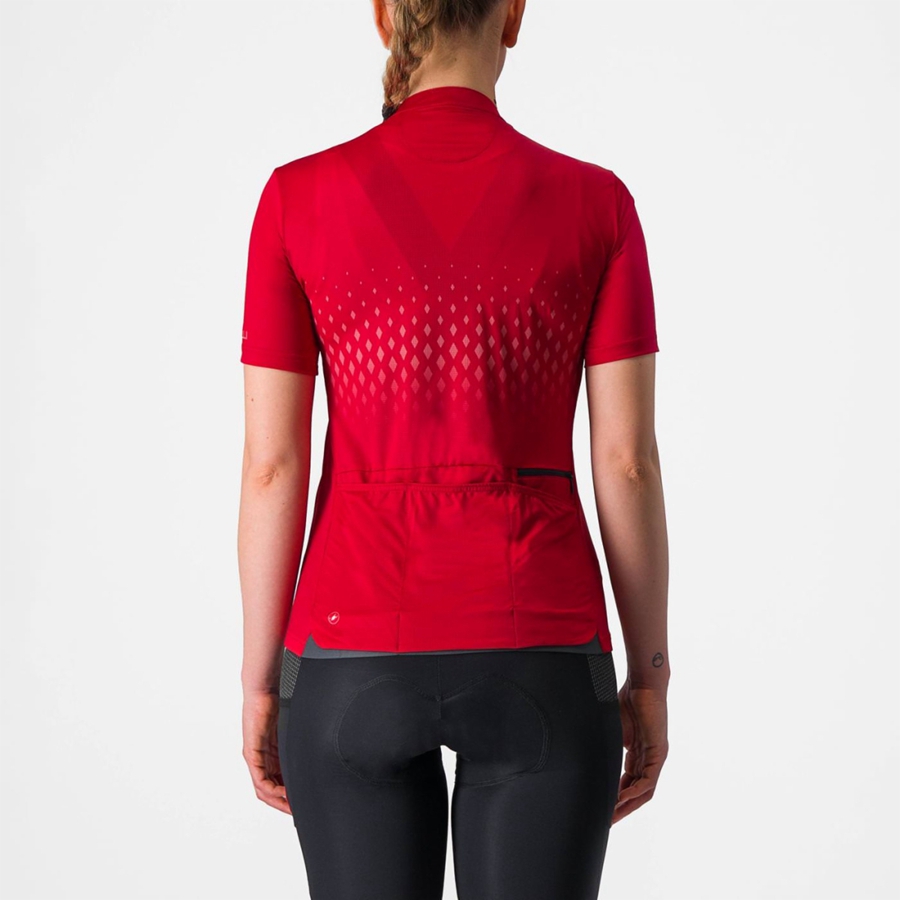 Castelli UNLIMITED SENTIERO 3 Trikot Damen Rot Rot | 23675-BPYG