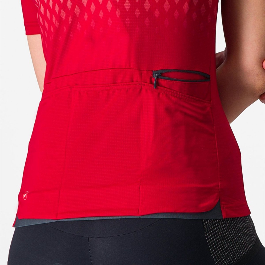 Castelli UNLIMITED SENTIERO 3 Trikot Damen Rot Rot | 23675-BPYG