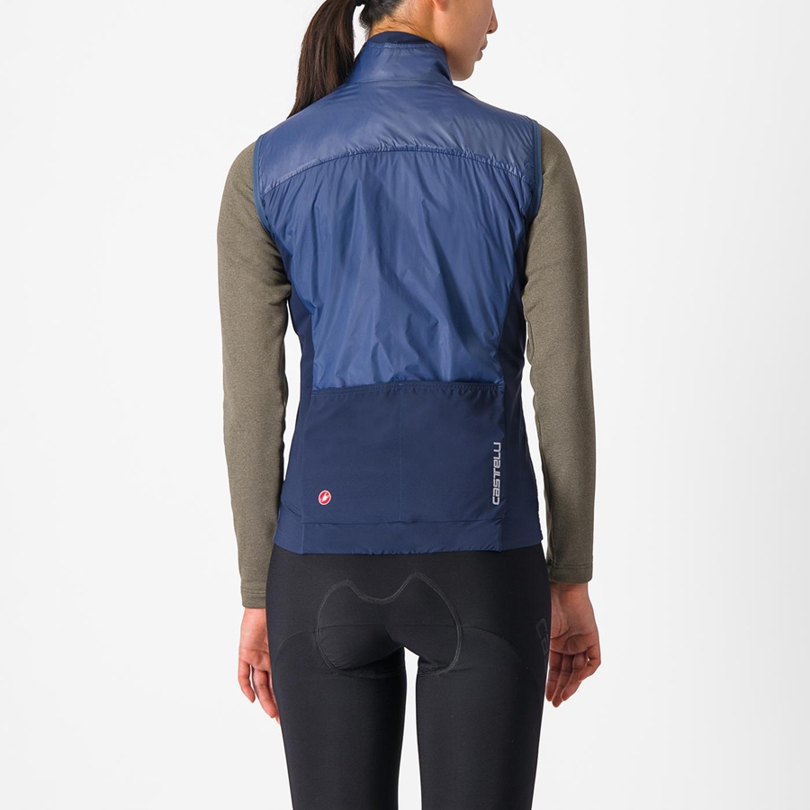 Castelli UNLIMITED W PUFFY Weste Damen Blau Blau | 94781-QDEK