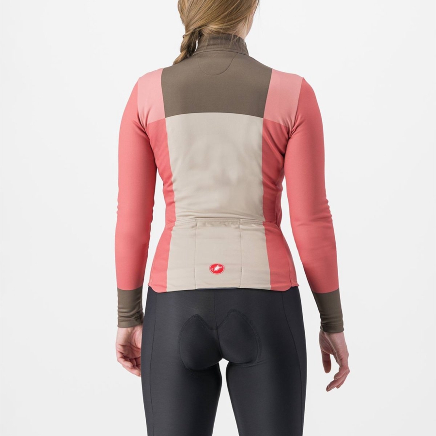 Castelli UNLIMITED W THERMAL Trikot Damen Rot | 78192-VLXI