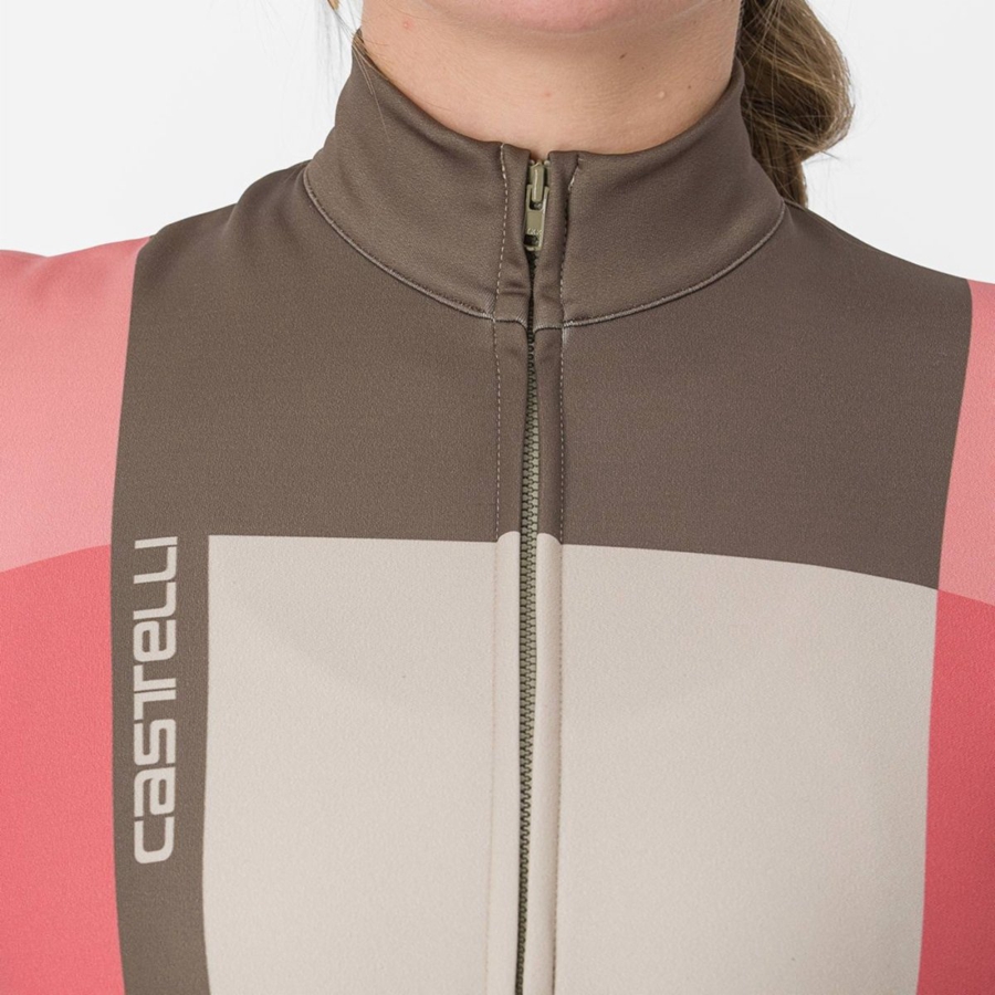 Castelli UNLIMITED W THERMAL Trikot Damen Rot | 78192-VLXI