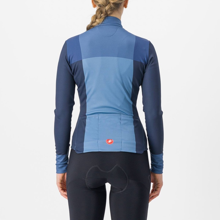 Castelli UNLIMITED W THERMAL Trikot Damen Blau Blau | 79048-KQXT