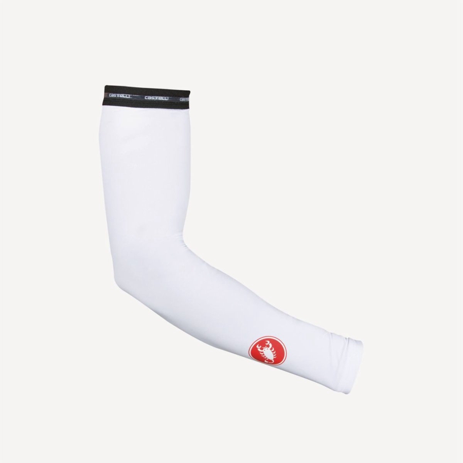 Castelli UPF 50 + LIGHT ARM SLEEVES Armwärmer Damen Weiß | 38146-QMCG