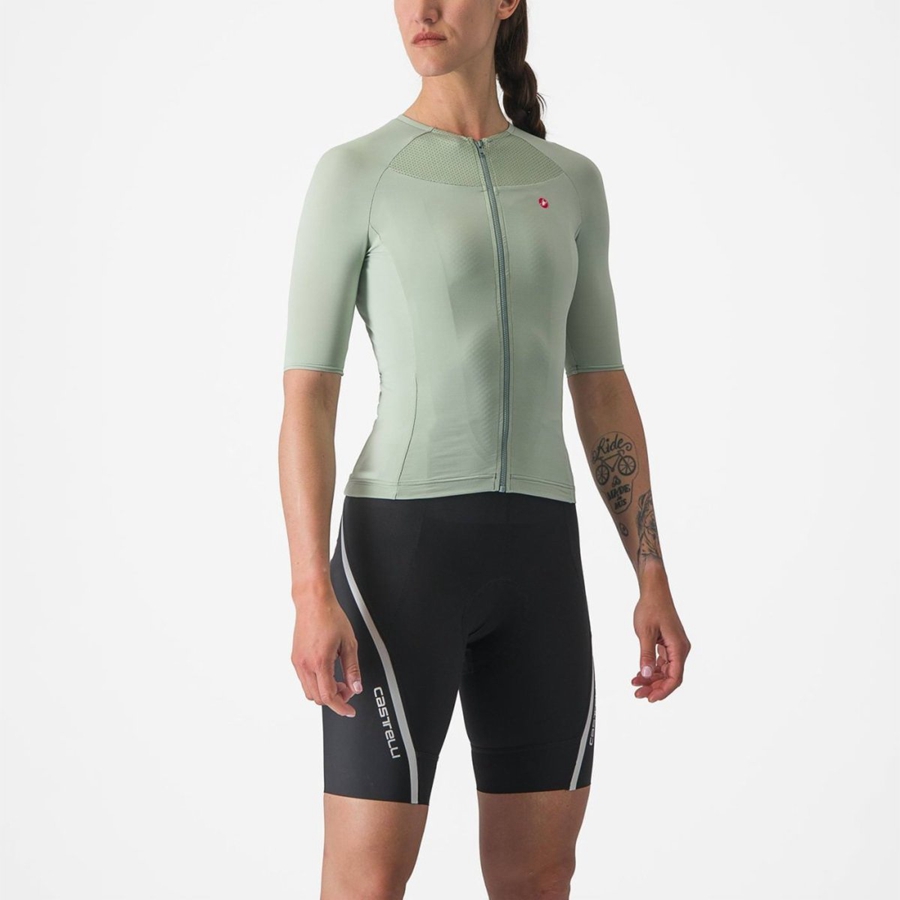 Castelli VELOCISSIMA 2 Trikot Damen Grün Blau | 07432-KSZG