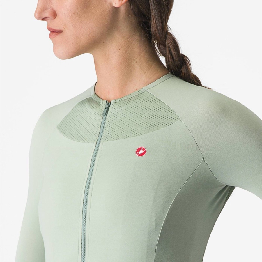 Castelli VELOCISSIMA 2 Trikot Damen Grün Blau | 07432-KSZG