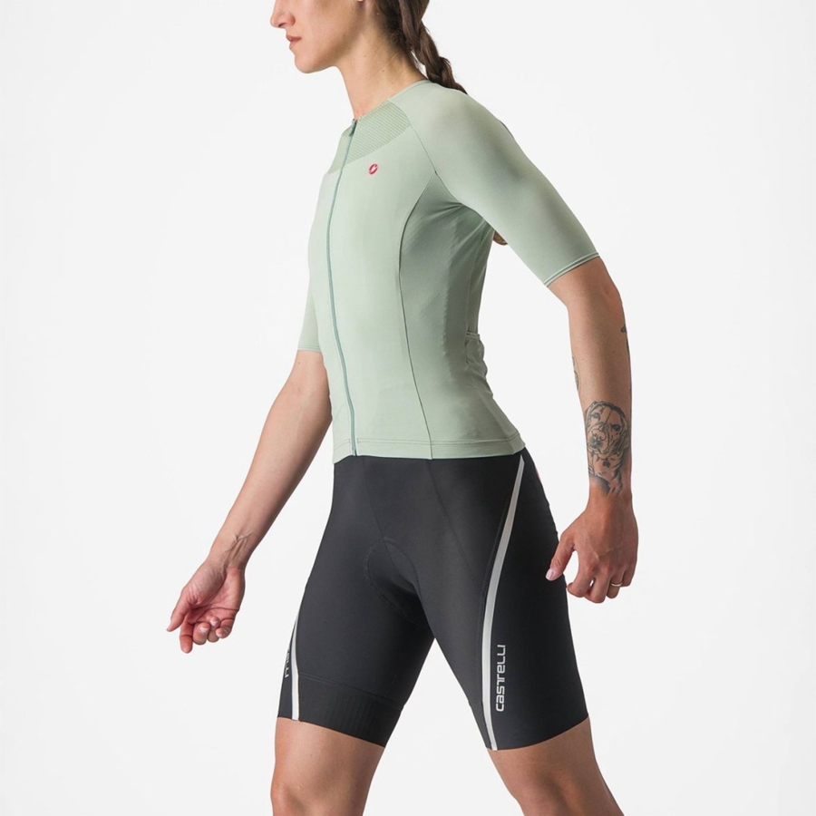 Castelli VELOCISSIMA 2 Trikot Damen Grün Blau | 07432-KSZG