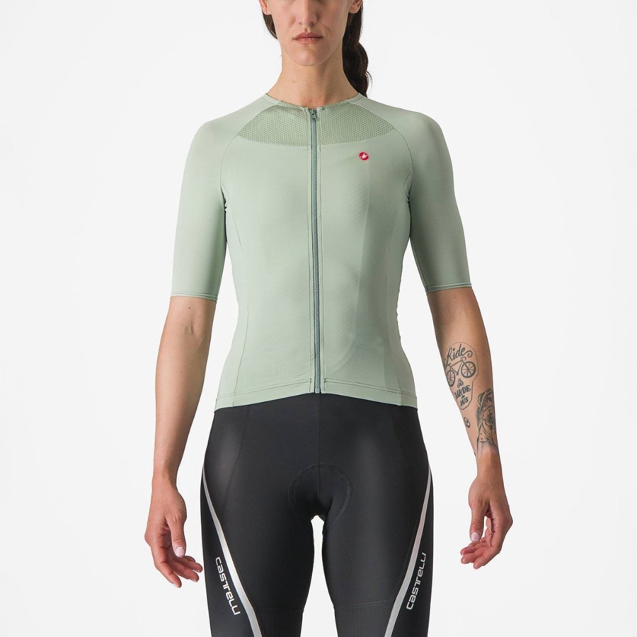 Castelli VELOCISSIMA 2 Trikot Damen Grün Blau | 07432-KSZG