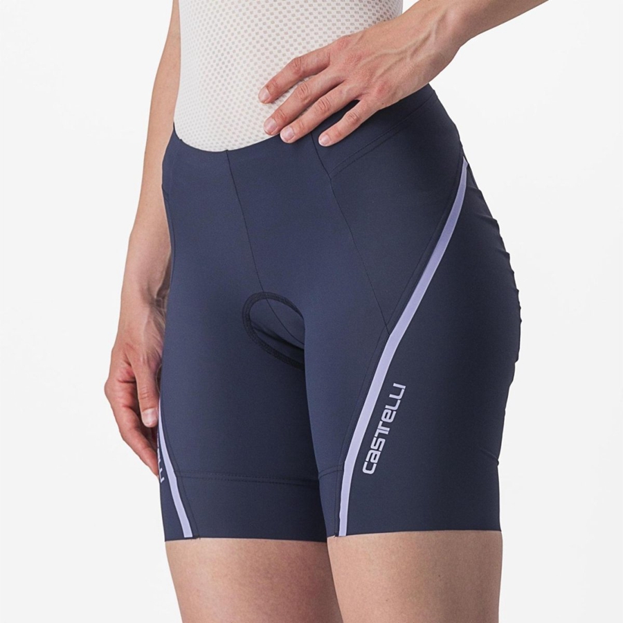 Castelli VELOCISSIMA 3 Kurze Hose Damen Blau Lila Weiß | 53072-QOAC