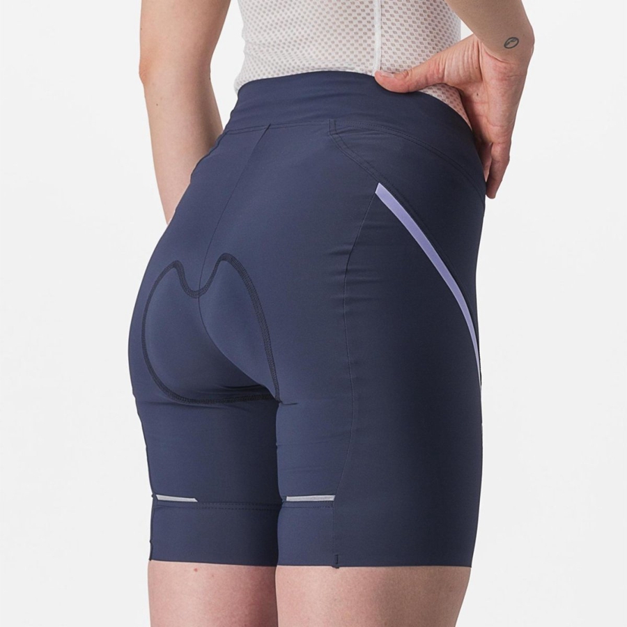 Castelli VELOCISSIMA 3 Kurze Hose Damen Blau Lila Weiß | 53072-QOAC