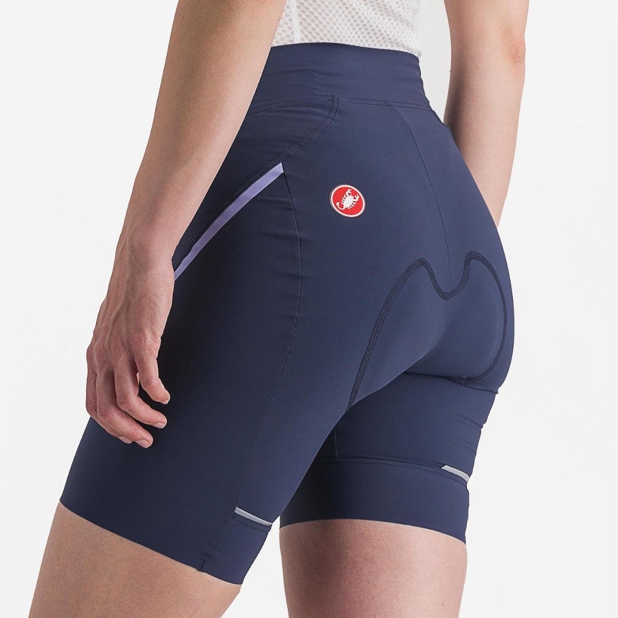 Castelli VELOCISSIMA 3 Kurze Hose Damen Blau Lila Weiß | 53072-QOAC