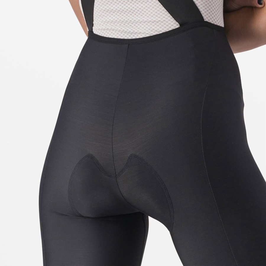 Castelli VELOCISSIMA DT Strumpfhose Mit Latz Damen Schwarz Schwarz | 85907-WYRO