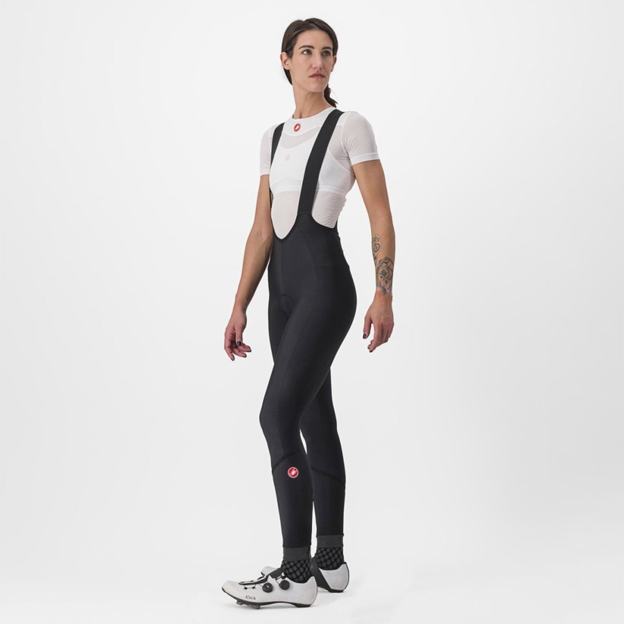 Castelli VELOCISSIMA DT Strumpfhose Mit Latz Damen Schwarz Schwarz | 85907-WYRO