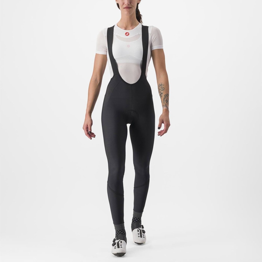 Castelli VELOCISSIMA DT Strumpfhose Mit Latz Damen Schwarz Schwarz | 85907-WYRO