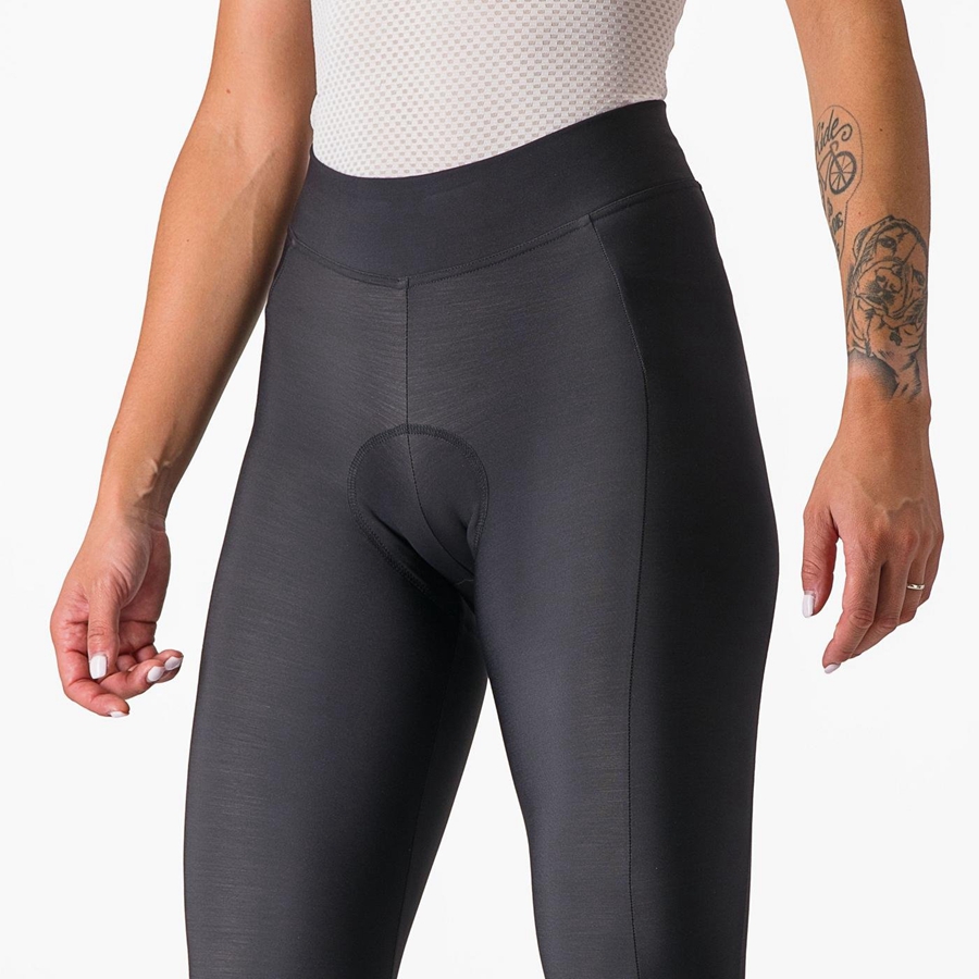 Castelli VELOCISSIMA THERMAL Leggings Damen Schwarz Schwarz | 81964-QBPE