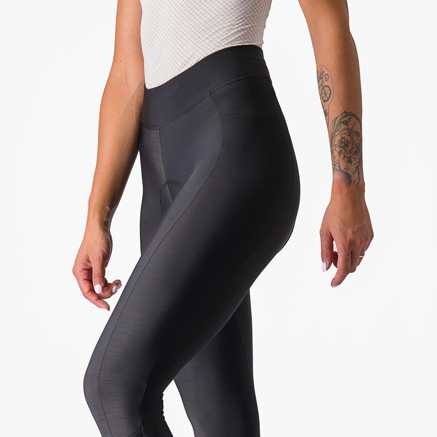 Castelli VELOCISSIMA THERMAL Leggings Damen Schwarz Schwarz | 81964-QBPE