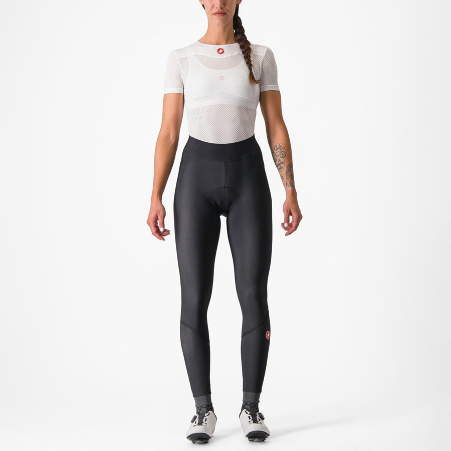 Castelli VELOCISSIMA THERMAL Leggings Damen Schwarz Schwarz | 81964-QBPE