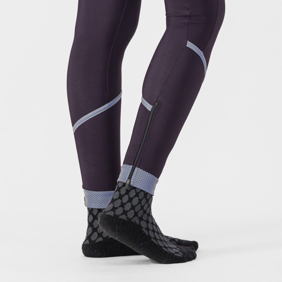 Castelli VELOCISSIMA THERMAL Leggings Damen Silber | 67130-XAZR