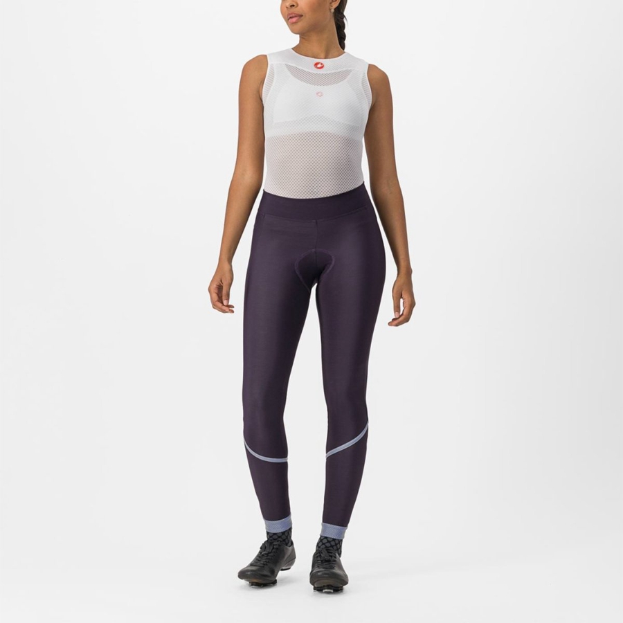 Castelli VELOCISSIMA THERMAL Leggings Damen Silber | 67130-XAZR