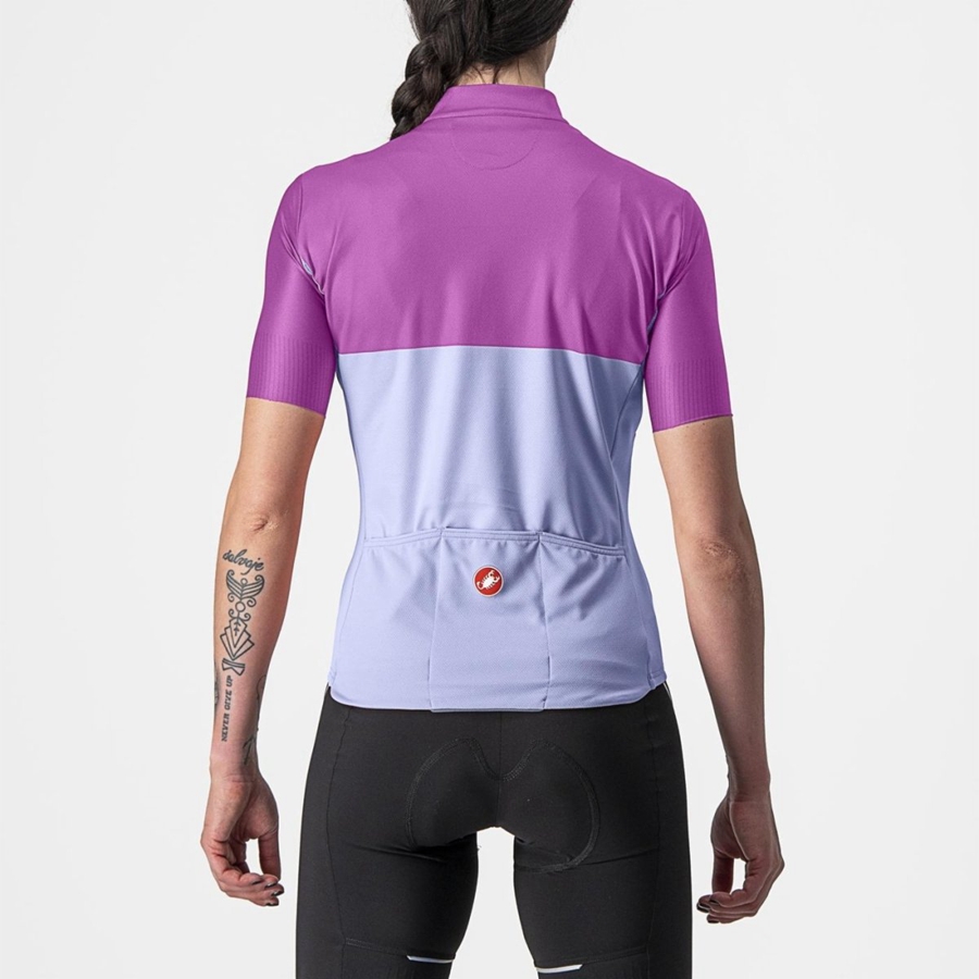 Castelli VELOCISSIMA Trikot Damen Lila Weiß | 75643-AXUL